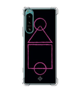 Funda Antigolpe [ Sony Xperia 5 IV ] Squid Game [Pista de Juego] Esquina Reforzada Silicona 1.5mm Transparente