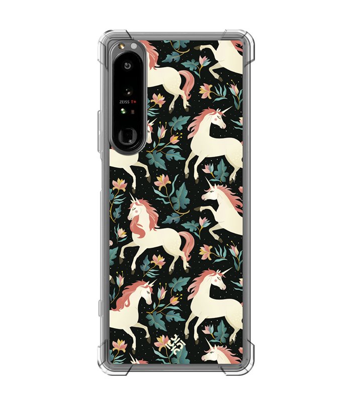 Funda Antigolpe [ Sony Xperia 1 IV ] Dibujo Cute [ Fantasia de Unicornios ] Esquina Reforzada Silicona 1.5