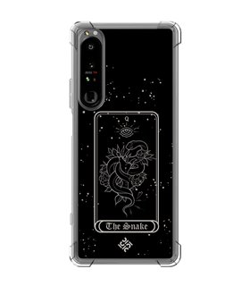 Funda Antigolpe [ Sony Xperia 1 IV ] Dibujo Esotérico [ Carta del Tarot - The Snake ] Esquina Reforzada Silicona 1.5mm