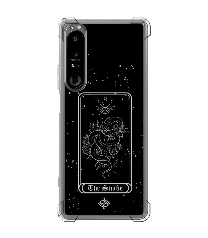 Funda Antigolpe [ Sony Xperia 1 IV ] Dibujo Esotérico [ Carta del Tarot - The Snake ] Esquina Reforzada Silicona 1.5mm