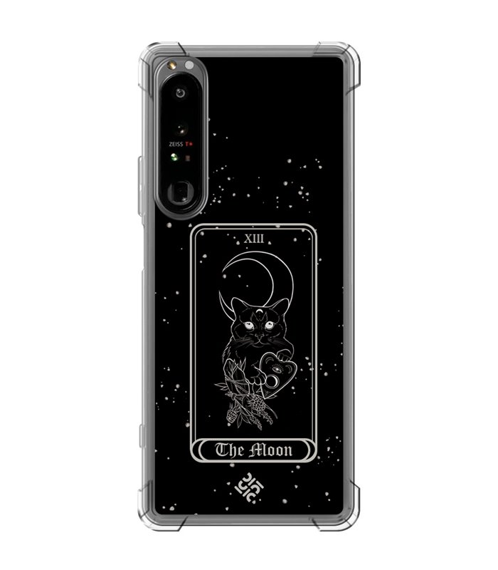 Funda Antigolpe [ Sony Xperia 1 IV ] Dibujo Esotérico [ Carta del Tarot - The Moon ] Esquina Reforzada 1.5mm Transparente