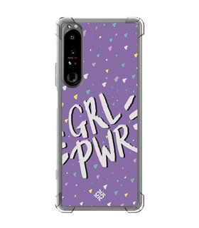 Funda Antigolpe [ Sony Xperia 1 IV ] Dibujo Frases Guays [ GRL Power ] Esquina Reforzada Silicona 1.5mm Transparente