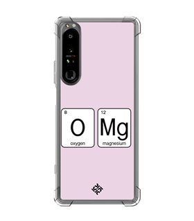 Funda Antigolpe [ Sony Xperia 1 IV ] Dibujo Frases Guays [ Oxigeno + Magnesio - OMG ] Esquina Reforzada 1.5 Transparente