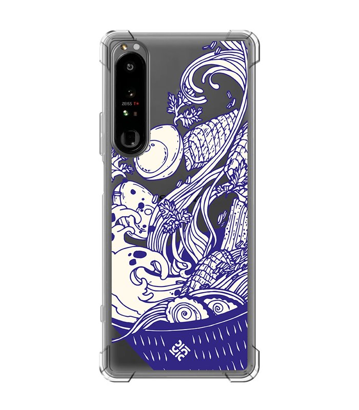 Funda Antigolpe [ Sony Xperia 1 IV ] Dibujo Japones [ Ramen ] Esquina Reforzada Silicona 1.5mm Transparente