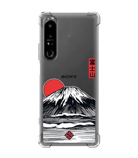 Funda Antigolpe [ Sony Xperia 1 IV ] Dibujo Japones [ Monte Fuji ] Esquina Reforzada Silicona 1.5mm Transparente