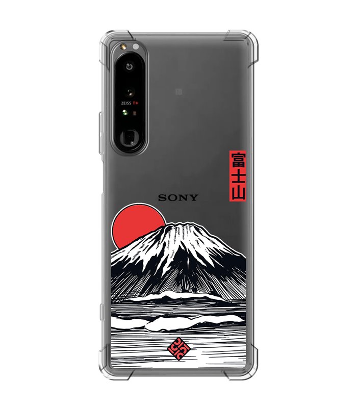 Funda Antigolpe [ Sony Xperia 1 IV ] Dibujo Japones [ Monte Fuji ] Esquina Reforzada Silicona 1.5mm Transparente