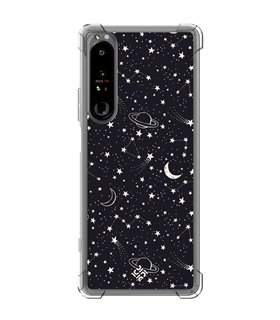 Funda Antigolpe [ Sony Xperia 1 IV ] Dibujo Tendencias [ Fondo Estrellado con Planetas ] Esquina Reforzada Silicona 1.5mm