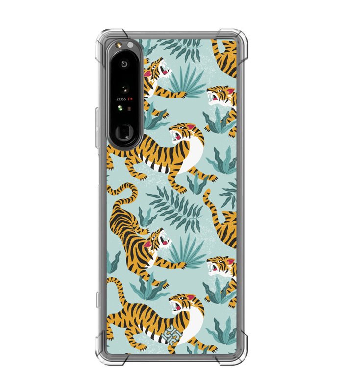 Funda Antigolpe [ Sony Xperia 1 IV ] Dibujo Tendencias [ Estampado de Tigres ] Esquina Reforzada Silicona 1.5mm 