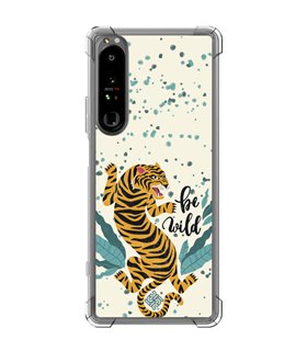 Funda Antigolpe [ Sony Xperia 1 IV ] Dibujo Tendencias [ Tigre - Be Wild ] Esquina Reforzada Silicona 1.5mm