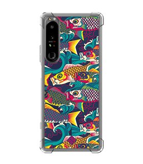 Funda Antigolpe [ Sony Xperia 1 IV ] Dibujo Auténtico [ Serpentina de Carpas Koinobori, Mangas de Viento ] Esquina