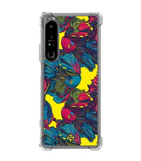 Funda Antigolpe [ Sony Xperia 1 IV ] Dibujo Auténtico [ Patrón de Pescado Betta ] Esquina Reforzada Silicona 1.5mm