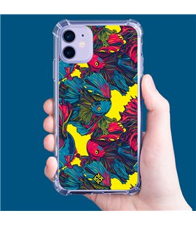 Funda Antigolpe [ Sony Xperia 1 IV ] Dibujo Auténtico [ Patrón de Pescado Betta ] Esquina Reforzada Silicona 1.5mm