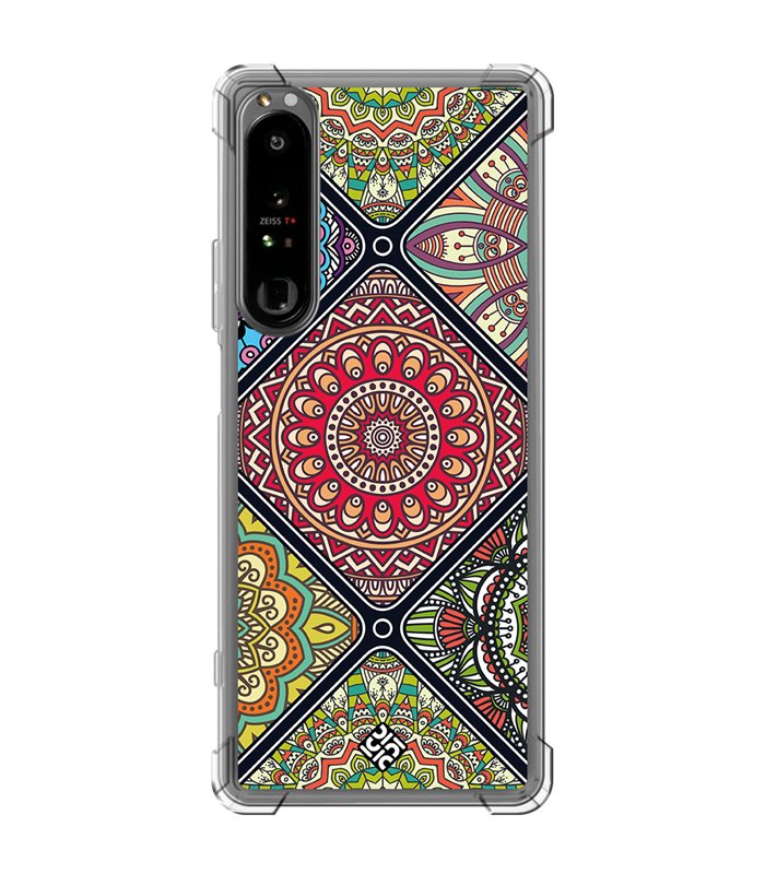 Funda Antigolpe [ Sony Xperia 1 IV ] Dibujo Auténtico [ Motivos Mandala ] Esquina Reforzada Silicona 1.5mm Transparente