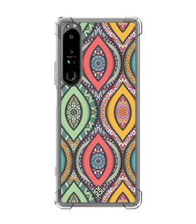 Funda Antigolpe [ Sony Xperia 1 IV ] Dibujo Auténtico [ Ojo de Hamsa Mandala ] Esquina Reforzada Silicona 1.5mm