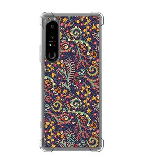 Funda Antigolpe [ Sony Xperia 1 IV ] Dibujo Auténtico [ Patrón de Platas Abstractas ] Esquina Reforzada Silicona 1.5mm