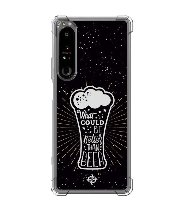 Funda Antigolpe [ Sony Xperia 1 IV ] Dibujo Auténtico [ What Could  Be Better Than Beer ] Esquina Reforzada Silicona 1.5mm