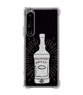 Funda Antigolpe [ Sony Xperia 1 IV ] Dibujo Auténtico [ Whiskey ] Esquina Reforzada Silicona 1.5mm Transparente