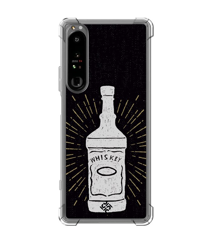 Funda Antigolpe [ Sony Xperia 1 IV ] Dibujo Auténtico [ Whiskey ] Esquina Reforzada Silicona 1.5mm Transparente