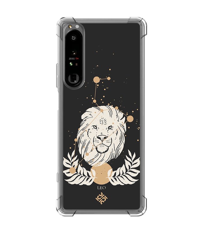 Funda Antigolpe [ Sony Xperia 1 IV ] Dibujo Zodiaco [ Signo Zodiacal - Leo ] Esquina Reforzada Silicona 1.5mm Transparente