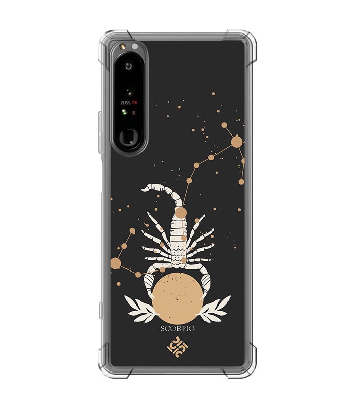 Funda Antigolpe [ Sony Xperia 1 IV ] Dibujo Zodiaco [ Signo Zodiacal - Escorpio ] Esquina Reforzada Silicona 1.5mm 