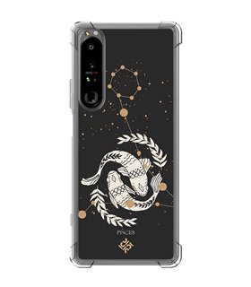 Funda Antigolpe [ Sony Xperia 1 IV ] Dibujo Zodiaco [ Signo zodiacal - Picis ] Esquina Reforzada Silicona 1.5 Transparente