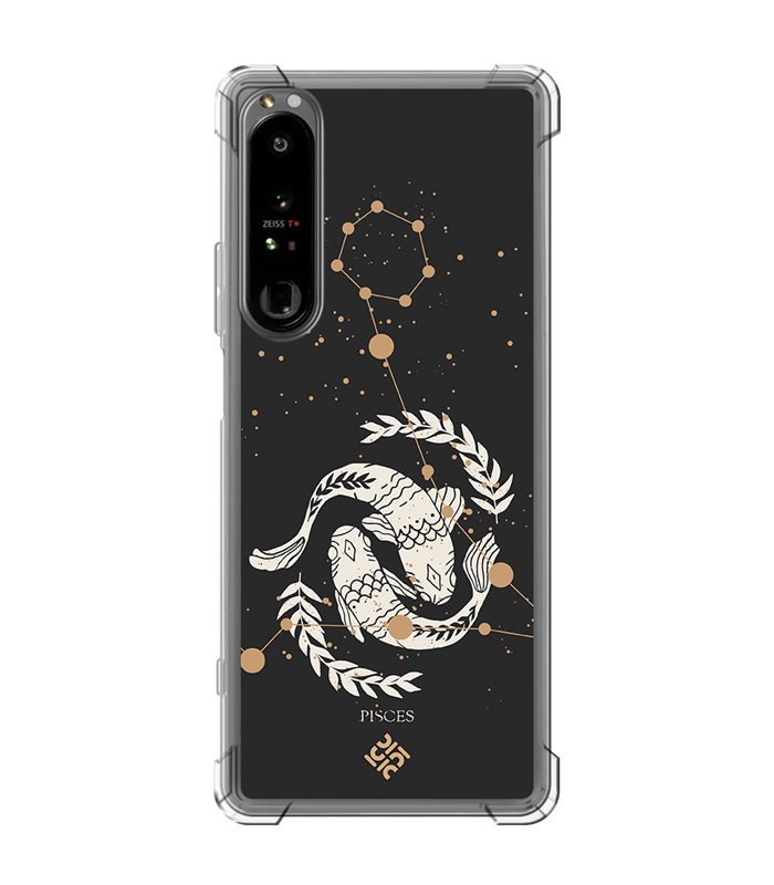 Funda Antigolpe [ Sony Xperia 1 IV ] Dibujo Zodiaco [ Signo zodiacal - Picis ] Esquina Reforzada Silicona 1.5 Transparente