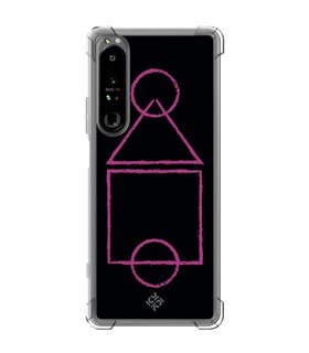 Funda Antigolpe [ Sony Xperia 1 IV ] Squid Game [Pista de Juego] Esquina Reforzada Silicona 1.5mm Transparente