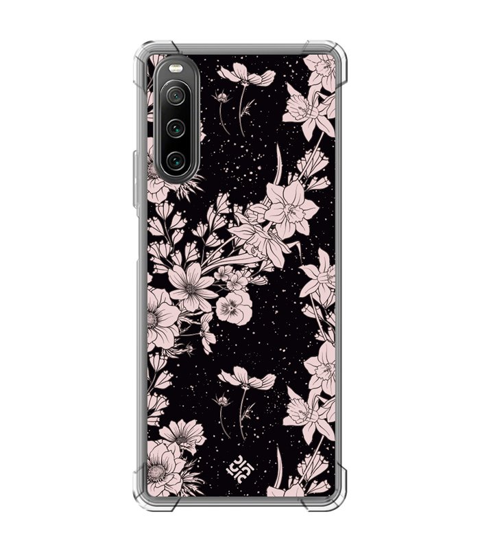 Funda Antigolpe [ Sony Xperia 10 IV ] Dibujo Botánico [ Flores de amapola daffodil, anémona, violeta ] 1.5mm