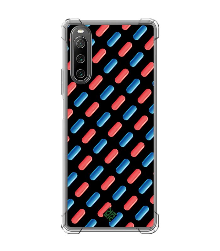 Funda Antigolpe [ Sony Xperia 10 IV ] Cine Fantástico [ Pildora Roja y Azul ] Esquina Reforzada Silicona 1.5mm