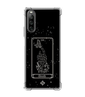 Funda Antigolpe [ Sony Xperia 10 IV ] Dibujo Esotérico [ Carta del Tarot -  Death ] Esquina Reforzada Silicona 1.5mm