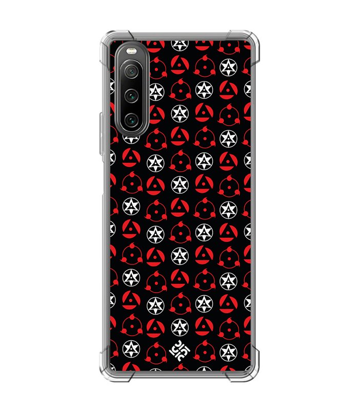 Funda Antigolpe [ Sony Xperia 10 IV ] Dibujos Frikis [ Ojos Sharingan ] Esquina Reforzada Silicona 1.5mm Transparente