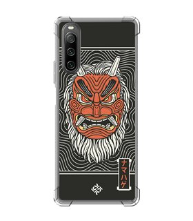 Funda Antigolpe [ Sony Xperia 10 IV ] Dibujo Japones [ Demonio Namahage Japones ] Esquina Reforzada Silicona 1.5mm