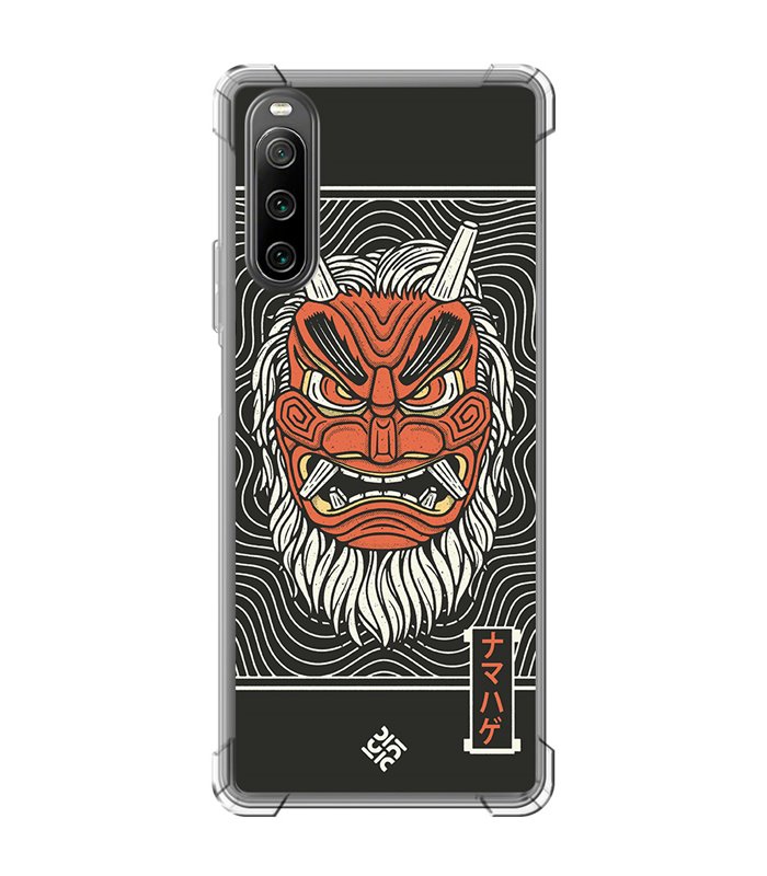 Funda Antigolpe [ Sony Xperia 10 IV ] Dibujo Japones [ Demonio Namahage Japones ] Esquina Reforzada Silicona 1.5mm