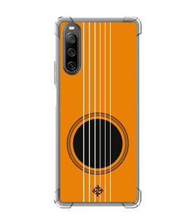 Funda Antigolpe [ Sony Xperia 10 IV ] Diseño Música [ Caja de Resonancia Guitarra ] Esquina Reforzada Silicona 1.5mm