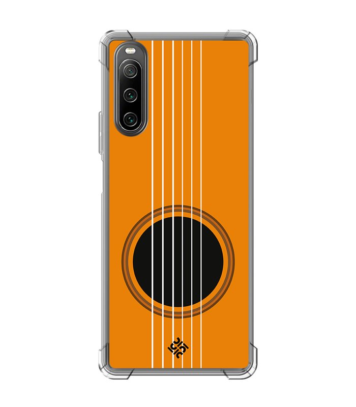 Funda Antigolpe [ Sony Xperia 10 IV ] Diseño Música [ Caja de Resonancia Guitarra ] Esquina Reforzada Silicona 1.5mm