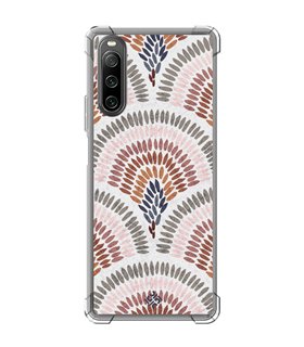 Funda Antigolpe [ Sony Xperia 10 IV ] Dibujo Tendencias [ Diseño Mosaico ] Esquina Reforzada Silicona 1.5mm Transparente