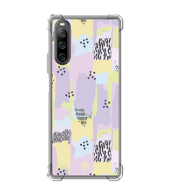 Funda Antigolpe [ Sony Xperia 10 IV ] Dibujo Tendencias [ Patron Pinceladas Coloridas Con Estampado ] Esquina Reforzada