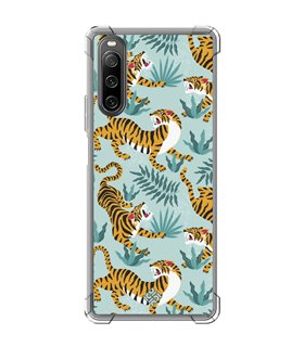 Funda Antigolpe [ Sony Xperia 10 IV ] Dibujo Tendencias [ Estampado de Tigres ] Esquina Reforzada Silicona 1.5mm 