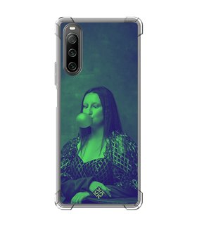 Funda Antigolpe [ Sony Xperia 10 IV ] Dibujo Auténtico [ Mona Lisa Moderna ] Esquina Reforzada Silicona 1.5mm Transparente