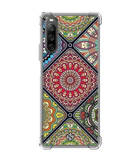 Funda Antigolpe [ Sony Xperia 10 IV ] Dibujo Auténtico [ Motivos Mandala ] Esquina Reforzada Silicona 1.5mm Transparente