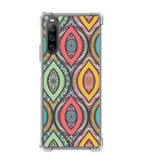 Funda Antigolpe [ Sony Xperia 10 IV ] Dibujo Auténtico [ Ojo de Hamsa Mandala ] Esquina Reforzada Silicona 1.5mm