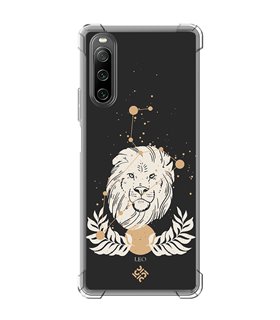 Funda Antigolpe [ Sony Xperia 10 IV ] Dibujo Zodiaco [ Signo Zodiacal - Leo ] Esquina Reforzada Silicona 1.5mm Transparente