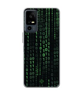 Funda para [ TCL 40R 5G ] Cine Fantástico [ Números Binarios Matrix ] de Silicona Flexible para Smartphone