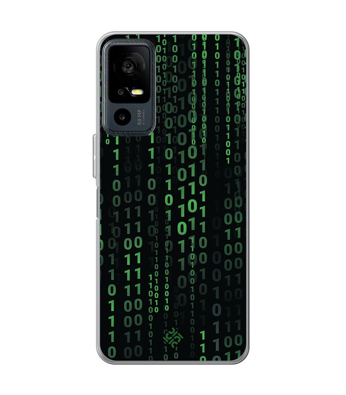 Funda para [ TCL 40R 5G ] Cine Fantástico [ Números Binarios Matrix ] de Silicona Flexible para Smartphone