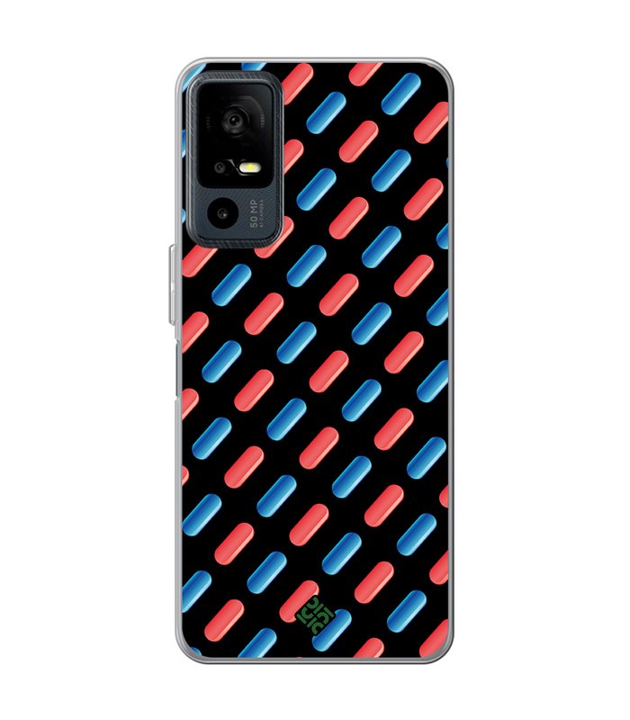 Funda para [ TCL 40R 5G ] Cine Fantástico [ Pildora Roja y Azul ] de Silicona Flexible para Smartphone