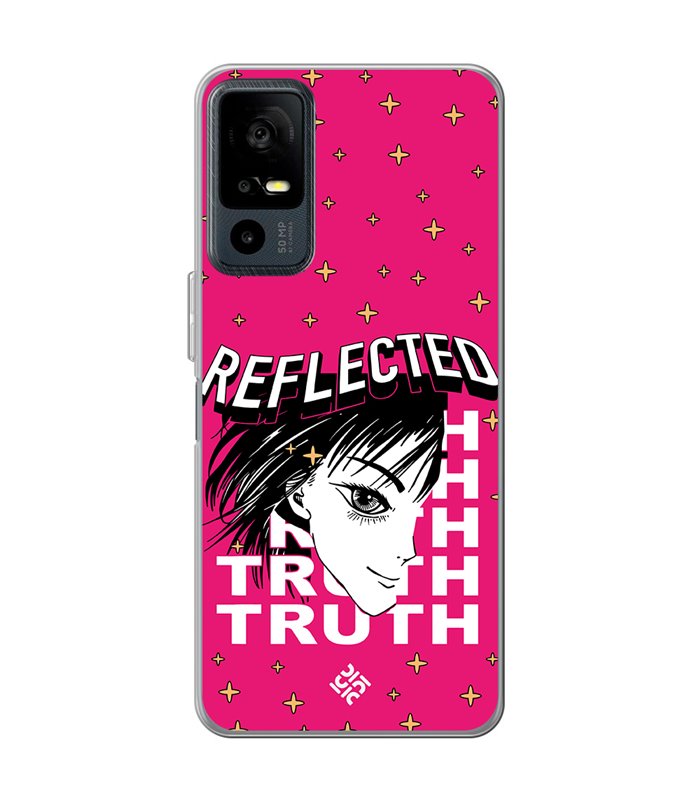 Funda para [ TCL 40R 5G ] Dibujos Frikis [ Chica Manga Reflected Truth ] de Silicona Flexible para Smartphone