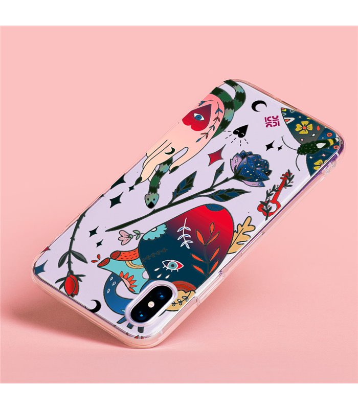 Funda para [ TCL 40R 5G ] Dibujo Tendencias [ Doodle Tatuaje Esotérico ] de Silicona