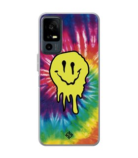 Funda para [ TCL 40R 5G ] Dibujo Tendencias [ Sonrisa Smile Swirl Abstracto ] de Silicona