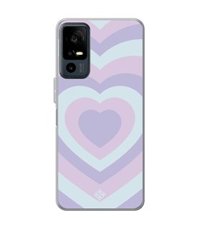 Funda para [ TCL 40R 5G ] Dibujo Tendencias [ Corazones Superpuestos Tonos Pastel ] 