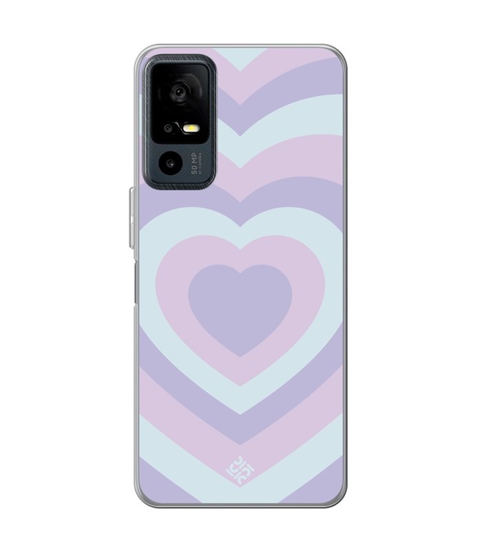 Funda para [ TCL 40R 5G ] Dibujo Tendencias [ Corazones Superpuestos Tonos Pastel ] 